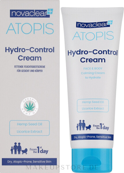 Feuchtigkeitsspendende Gesichts- und Körpercreme für trockene, atopische und empfindliche Haut - Novaclear Atopis Hydro-Control Cream 100 ml