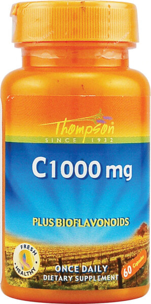 Thompson C Plus Bioflavonoids Витамин C 1000 мг с биофлавонойдами 60 капсул