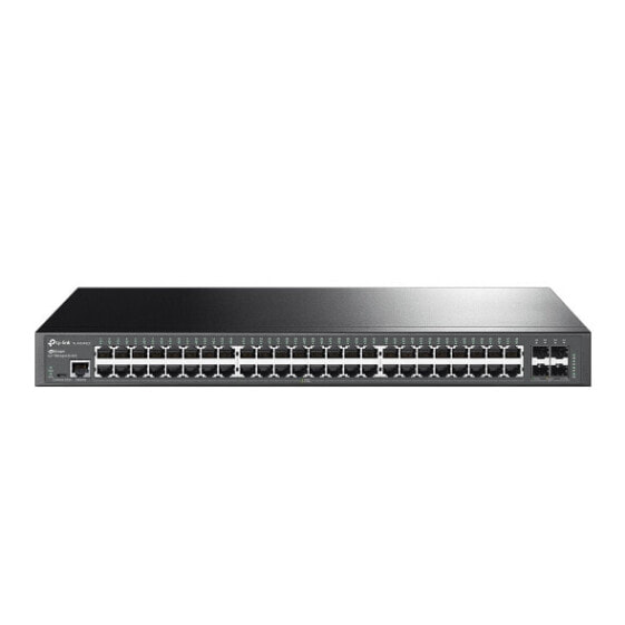 TP-LINK JetStream 48-Port Gigabit L2+ Managed Switch with 4 10GE SFP+ Slots - Managed - L2+ - Gigabit Ethernet (10/100/1000) - Rack mounting - 1U
