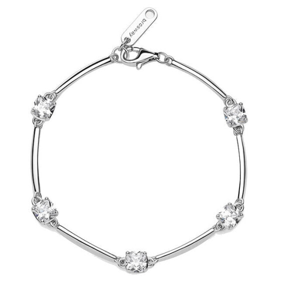 Fancy Infinite White cubic zirconia silver bracelet FIW05