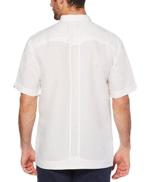 Short-Sleeve Embroidered Guayabera Shirt