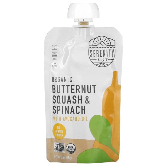 Organic Butternut Squash & Spinach with Olive Oil, 6+ Months, 3.5 oz (99 g)