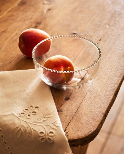 Borosilicate bowl with irregular edge