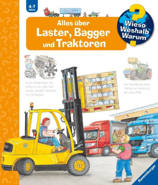 Детская книга Ravensburger Всё о грузовиках и экскаваторах