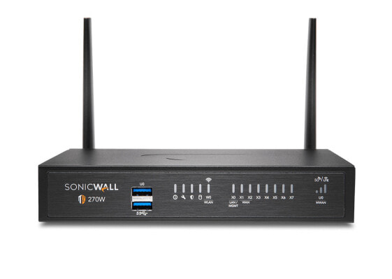 SonicWALL TZ270W - 2000 Mbit/s - 750 Mbit/s - 1000 Mbit/s - TCP/IP - UDP - ICMP - HTTP - HTTPS - IPSec - ISAKMP/IKE - SNMP - DHCP - PPPoE - L2TP - PPTP - RADIUS - Wireless - 1000 Mbit/s