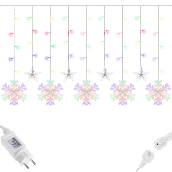 Sterne Schneeflocken Lichterkette 5.40 m