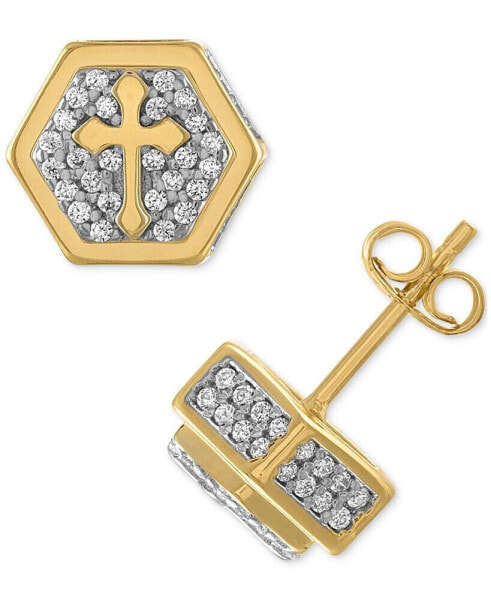 Серьги Esquire Men's Jewelry Cross Hexagon Cluster