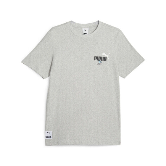 Puma The Smur X Graphic Logo Crew Neck Short Sleeve T-Shirt Mens Size M Casual