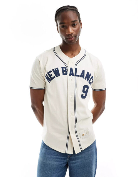 New Balance Sportswear Greatest Hits basketball jersey top in beige