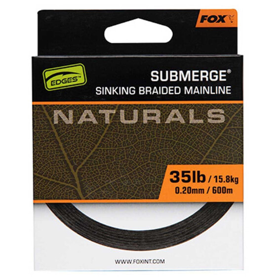Плетеный шнур для рыбалки FOX INTERNATIONAL Edges™ Naturals Submerge 600 м 0,20 мм 35lb/15,8кг