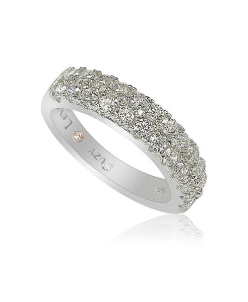 Кольцо Suzy Levian White CZ in Sterling Silver Eternity