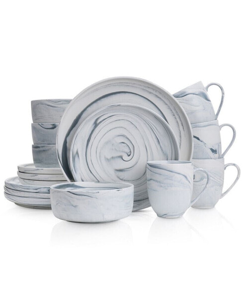 Brighton 16 Pieces Dinnerware Set, Service For 4