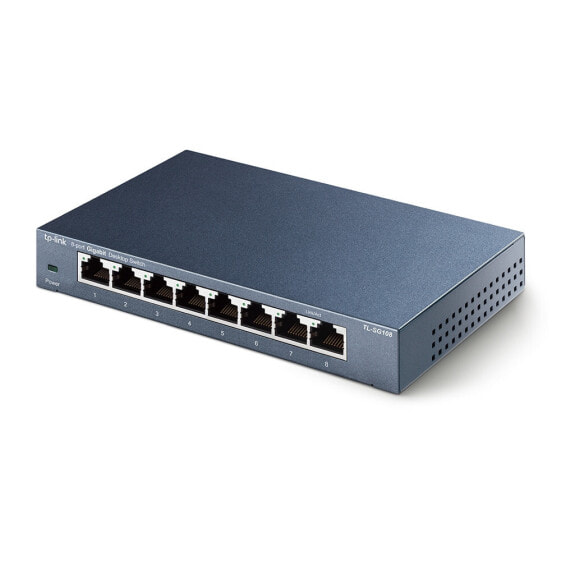 TP-LINK TL-SG108 - Unmanaged - L2 - Gigabit Ethernet (10/100/1000) - Full duplex - Wall mountable