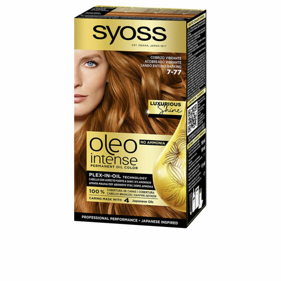 Постоянная краска Syoss Oleo Intense Без аммиака Nº 7-77 Пылающий медный