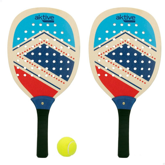 AKTIVE Set Padel Padel Playa Wood 21x1x44 cm 2/S