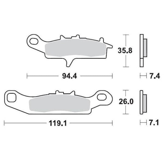 MOTO-MASTER Kawasaki/Suzuki 095411 Sintered Brake Pads