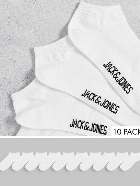 Jack & Jones 10 pack socks in white