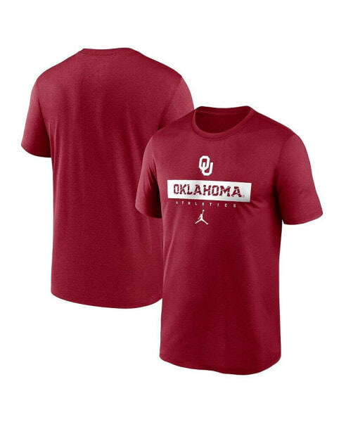 Jordan Men's Crimson Oklahoma Sooners 2024 Sideline Legend Performance T-Shirt