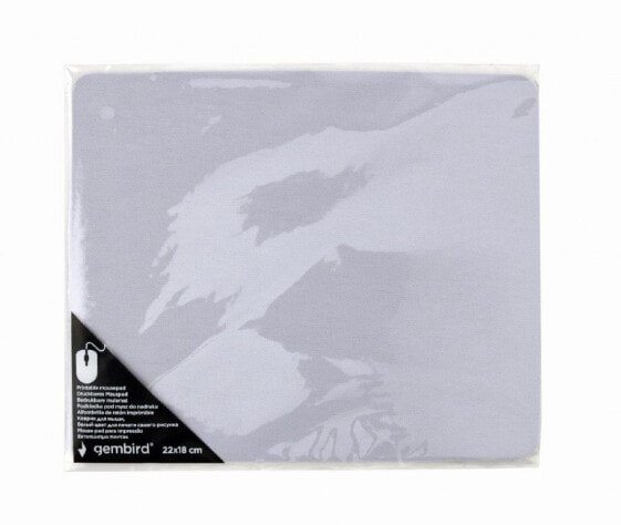 Gembird MP-PRINT-S, White, Monochromatic, Fabric, Foam, Rubber, Non-slip base, Gaming mouse pad