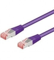 Wentronic CAT 6 Patch Cable S/FTP (PiMF) - violet - 1 m - Cat6 - S/FTP (S-STP) - RJ-45 - RJ-45