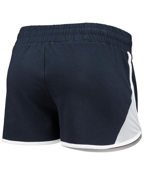 Women's Navy Tampa Bay Rays Stretch French Terry Shorts