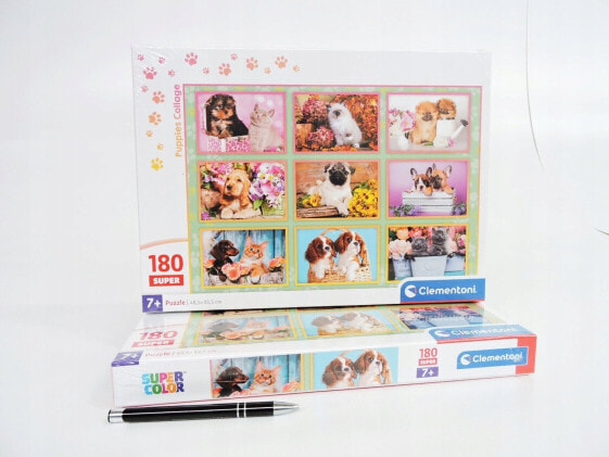 Clementoni CLE puzzle 180 SuperKolor Puppies collage 29788