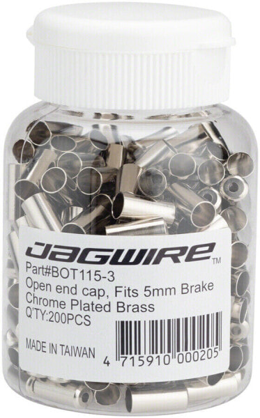 Тормозные колпачки Jagwire 5 мм бутылка 200 шт, хромированные