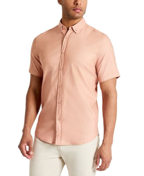 Men's Slim Fit Short Sleeve Button-Down Sport Shirt