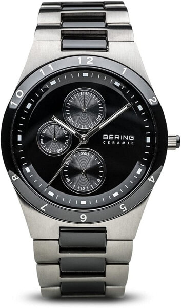 Bering Herren Armbanduhr Classic 39 mm Armband Edelstahlband mit Edelstahlelementen 32339-742