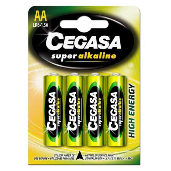 CEGASA 1x4 Super Alkaline AA Batteries