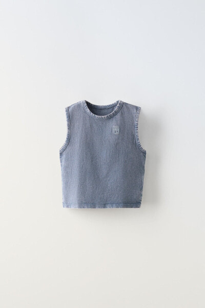 Embroidered vest top