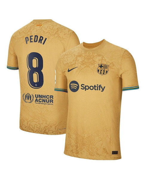 Men's Pedri Gold Barcelona 2022/23 Away Authentic Player Jersey