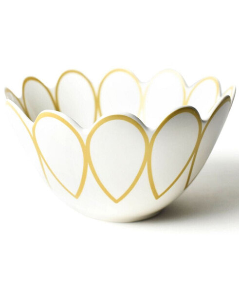 by Laura Johnson Deco Gold Scallop Bowl