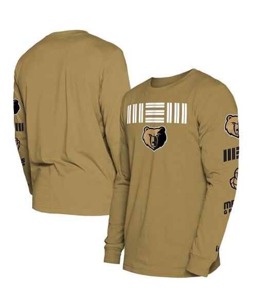 Men's Tan Memphis Grizzlies 2023/24 City Edition Long Sleeve T-shirt