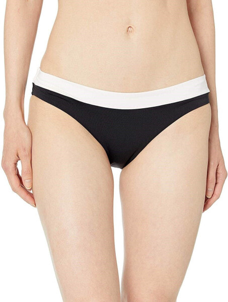 Seafolly 173897 Women's Hipster Bikini Bottom Swimsuit Pop Block Black Size 12