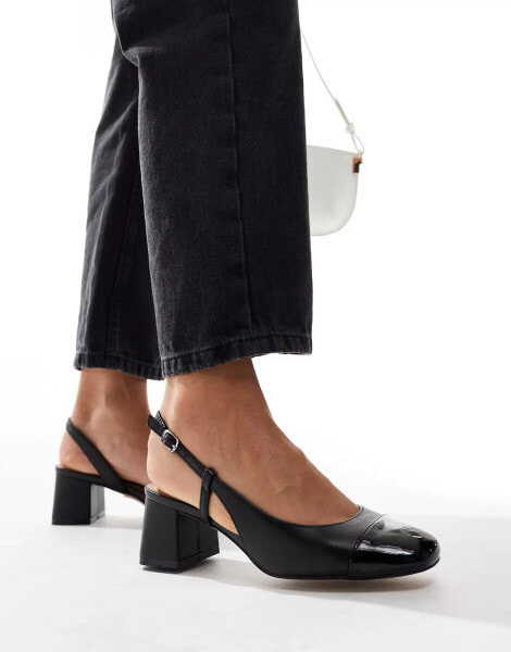 ALDO Bialle Heeled Shoe in Black Leather