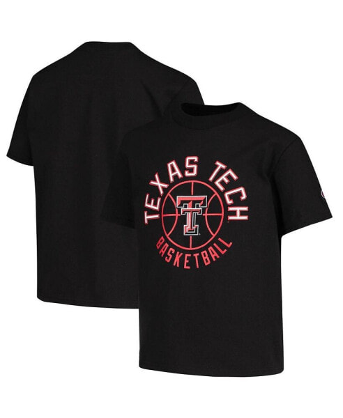 Big Boys Black Texas Tech Red Raiders Basketball T-shirt