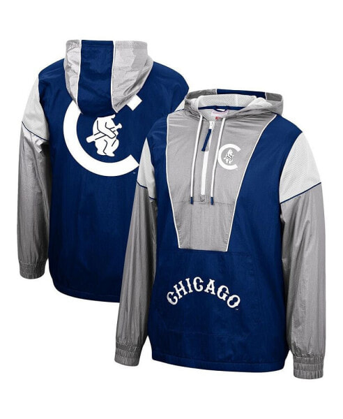 Men's Navy Chicago Cubs Highlight Reel Windbreaker Half-Zip Hoodie Jacket