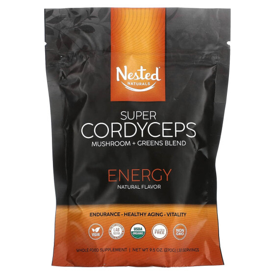 Super Cordyceps, Mushroom + Greens Blend, Energy, 9.5 oz (270 g)