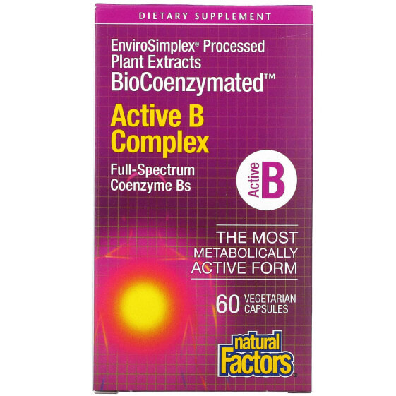 BioCoenzymated, Active B Complex, 60 Vegetarian Capsules