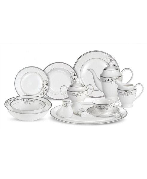 Viola 57-Pc. Dinnerware Set, Service for 8