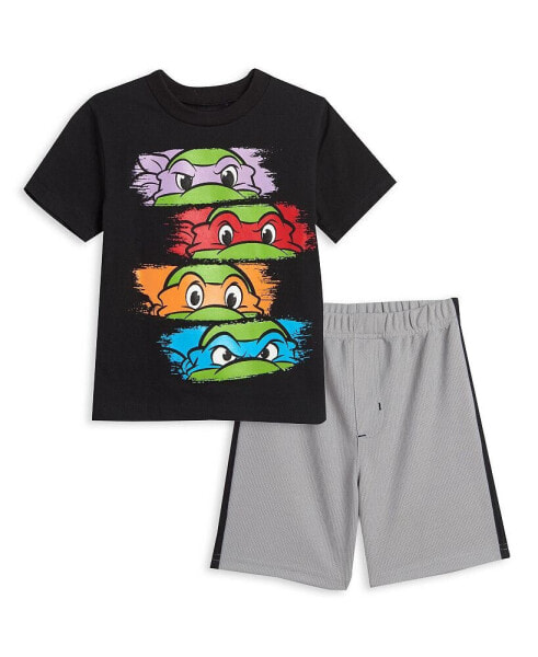 Toddler Boys Teenage Mutant Ninja Turtles Donatello Leonardo Michelangelo Raphael T-Shirt and Shorts Outfit Set to