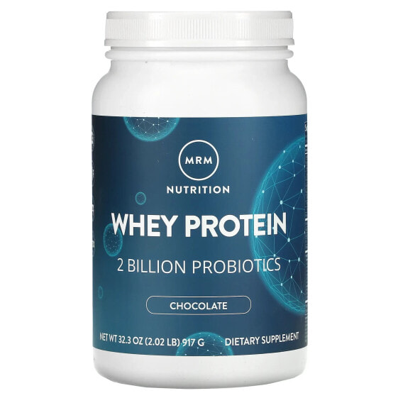 MRM Nutrition, сывороточный протеин, шоколад, 2 млрд пробиотиков, 917 г (2,02 фунта)