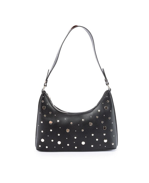 Sasha Mirror Stud Shoulder Bag