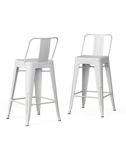 Rayne 24" Metal Counter Height Stool, Set of 2