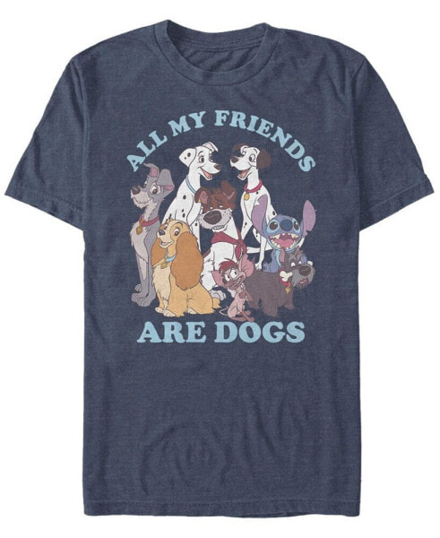 Men's Disney Multi Franchise Dog Friends Short Sleeve T-shirt