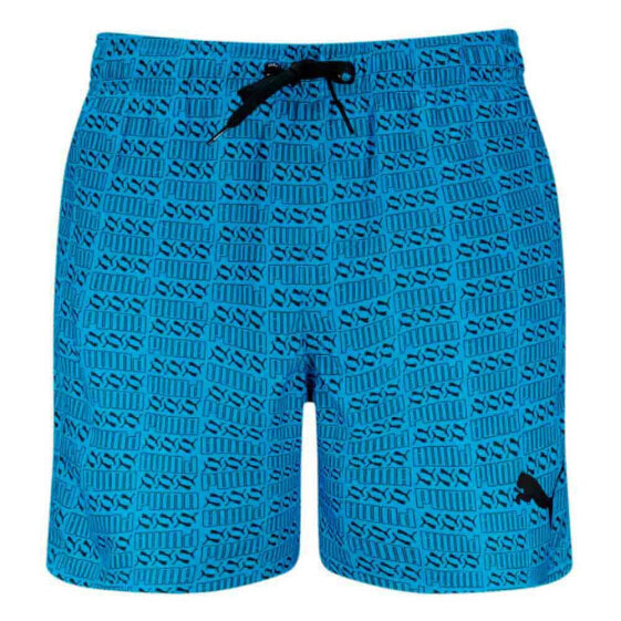 PUMA Logo Print Mid Swimming Shorts