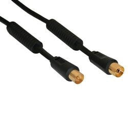 InLine Antenna Cable 2x shielded >85dB black 0.5m