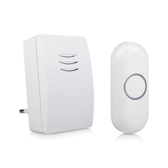 Byron DBY-21132 Wireless doorbell set DB132 - White - 80 dB - Home - Office - IP44 - 1 pc(s) - Plastic