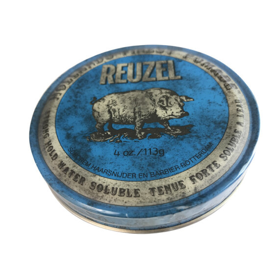 Reuzel Blue Strong Hold Water Soluble Hair Pomade for Men, 4 Oz